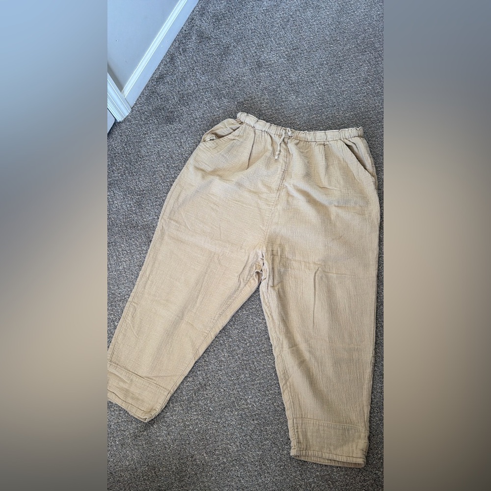 Free People Tan Corduroy Joggers